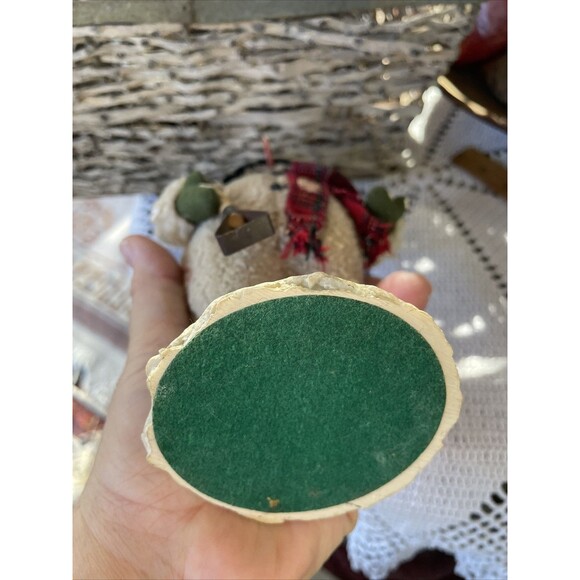 Vintage Rustic Snowman Figurine Distressed Aged Country Farm House - Picture 7 of 8